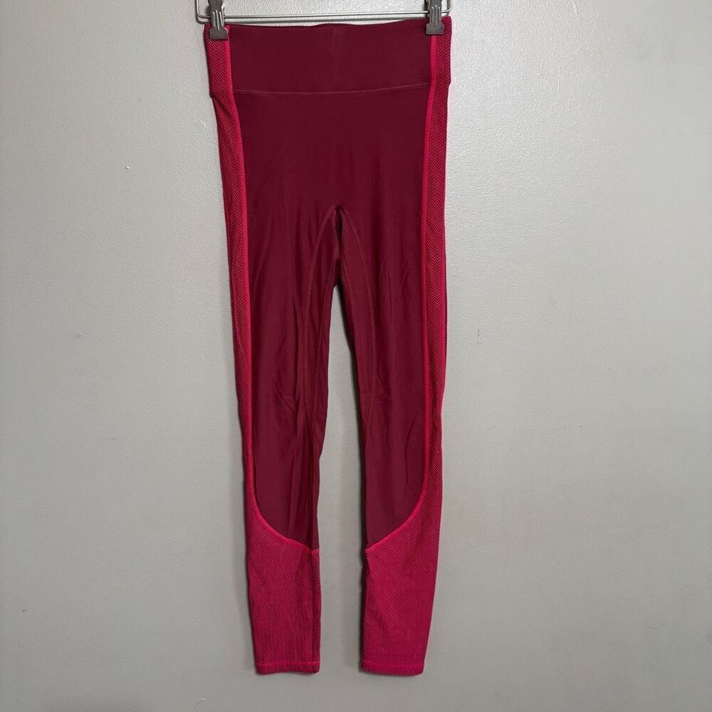 Bandier cranberry pink full length leggings size small
